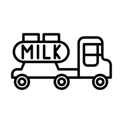 Milk Truck line icon