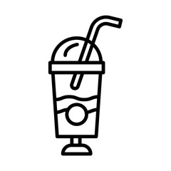 Milkshake line icon