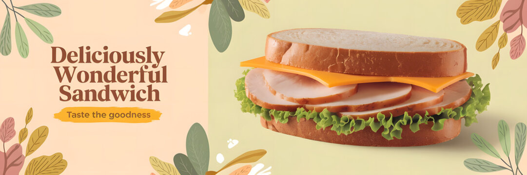 Savor the Freshness of a Nutritious Turkey Sandwich





