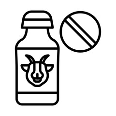 Dairy Free Icon line icon