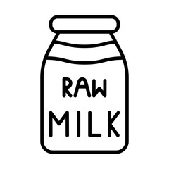 Raw Milk line icon