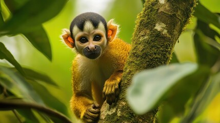 Obraz premium Curious Squirrel Monkey