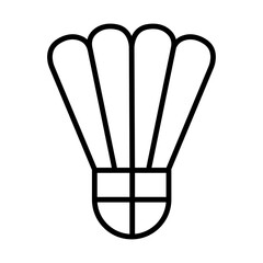 Badminton Shuttlecock line icon
