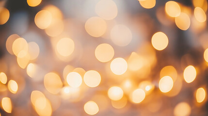 Luxurious golden bokeh blur effect
