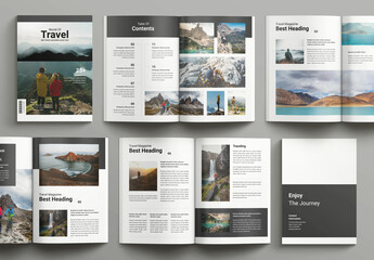 Travel Magazine Template Layout
