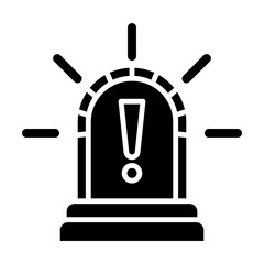 Security Alarm glyph icon