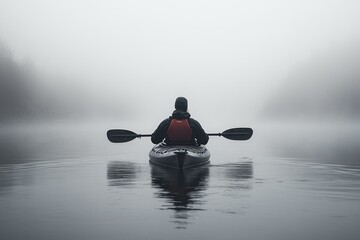 Kayaking Through the Fog