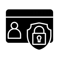 Obraz premium Hacking Prevention glyph icon