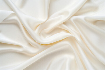 Obraz premium Elegant White Fabric Background With Soft Flowing Texture