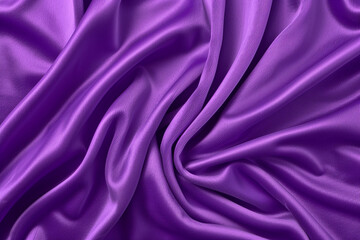 Fototapeta premium Rich Royal Purple Velvety Fabric with Elegant Folds and Texture