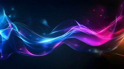 Naklejka premium Modern abstract high-speed light effect. Abstract background with curved beams of light. Technology futuristic dynamic motion. Movement pattern for banner or poster design background concept.