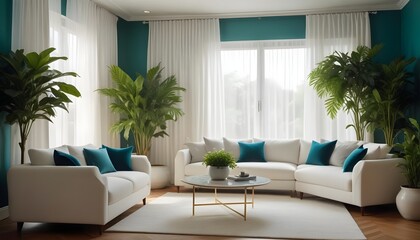 Photo modern style interior room 3d illustration