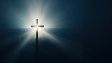 Naklejka premium Cross symbol spirituality catholicism.