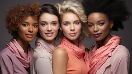 Obraz premium Diverse Group of Women Embracing Beauty and Confidence