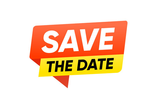Save the date banner sign vector design
