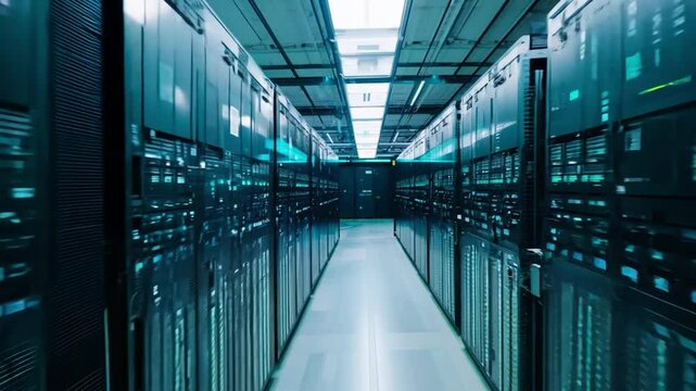 The room is filled with a massive supercomputer, a colossal server its powerful presence overseeing the complex operations of the digital world. Generative AI