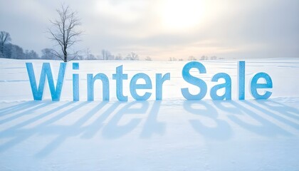 Winter sale background backdrop banner header design with copy space