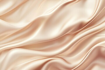 Fototapeta premium A smooth, flowing fabric texture in soft beige tones.