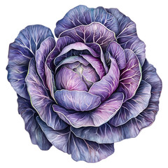 Obraz premium Purple cabbage isolated on white background 
