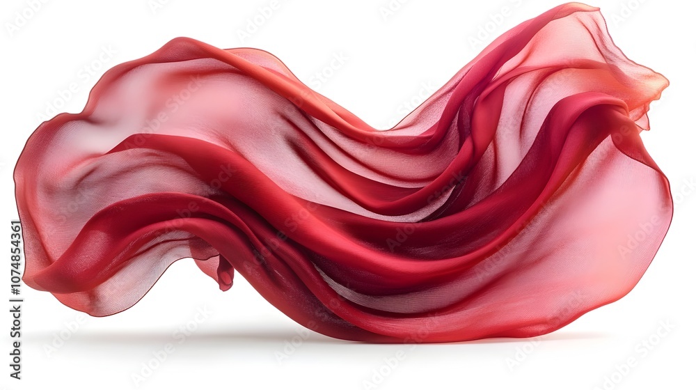 Poster flowing,dynamic satin fabric in elegant red and pink tones,creating a backdrop for fashion,interior 
