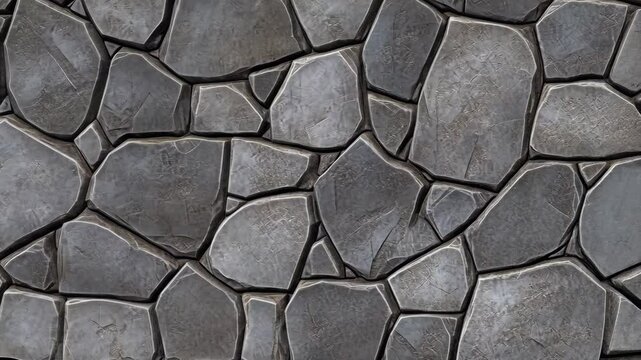 A close-up of a stone wall with a variety of shapes and sizes
