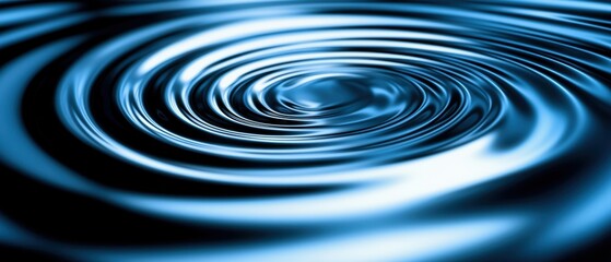 A close-up view of rippling water creates an abstract pattern, showcasing vibrant blue tones and smooth curves.