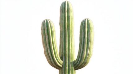 Close-up of a Tall, Branched Saguaro Cactus