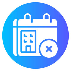 Fototapeta premium cancel booking gradient icon