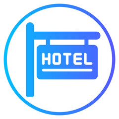 hotel gradient icon