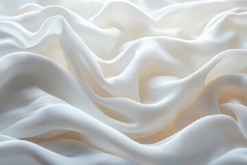 Obraz premium Abstract textures flowing white cloth background 3d rendering