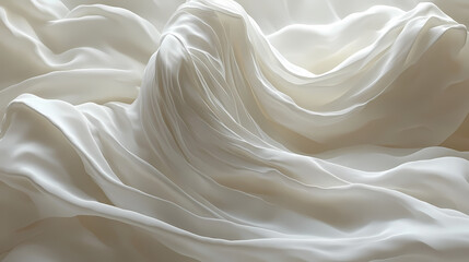 Obraz premium Abstract textures flowing white cloth background 3d rendering