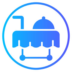 serving dish gradient icon