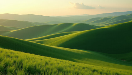 Obraz premium Serene Green Hillscape