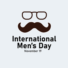 Obraz premium vector graphic of International Men’s Day good for national International Men’s Day celebration. flat design. flyer design.flat illustration.