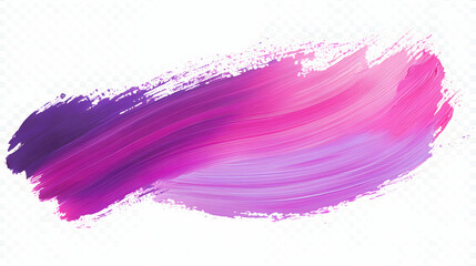 
thick pink and purple acrylic oil paint brush stroke on transparent png background isolated