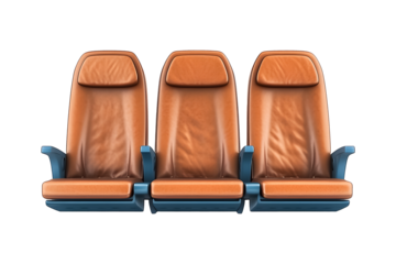 Airplane seat on a white background. isolated background.