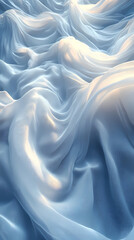 Obraz premium Abstract textures flowing white cloth background 3d rendering