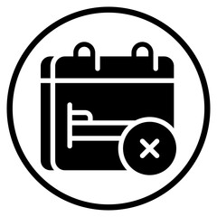 cancel booking glyph icon