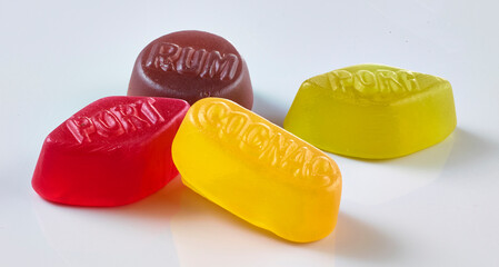 Wine Gums verschieden, Bonbons, Weingummi, s&uuml;ss, Kinder,
