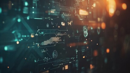 Obraz premium Futuristic technology interface.