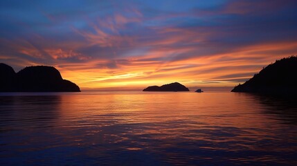 The Breathtaking Ocean Sunrise: A Glorious Display of Golden Rays, Glistening Waters, and the Awakening Sea. The Ocean Sunrise Landscape Where Hope and New Beginnings Emerge