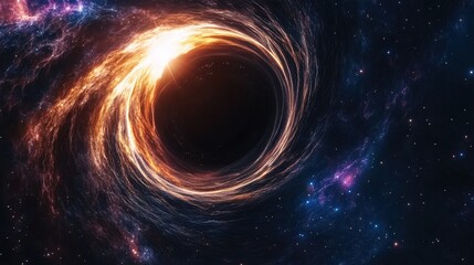 Obraz premium Explore the mysterious dynamics of black holes in our universe