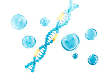 Medical and science concept DNA and cells,3d rendering