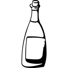 Champagne Bottle Illustration