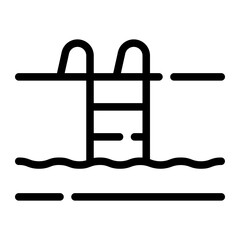 swimming pool line icon