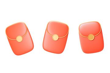 chinese style new year red envelope,3d rendering