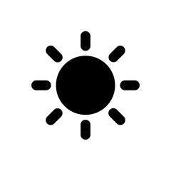 Weather, Sun icon. Simple vector sign.