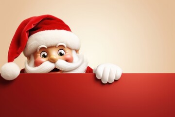 Naklejka premium Santa Claus Christmas cartoon representation.