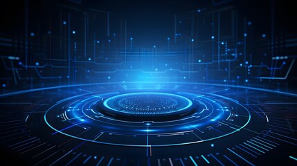 
blue Abstract technology background circles digital hi-tech technology design background. concept innovation. vector illustration