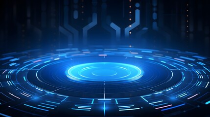 Fototapeta premium blue Abstract technology background circles digital hi-tech technology design background. concept innovation. vector illustration